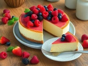 Receita de Cheesecake Low Carb de Frutas Vermelhas