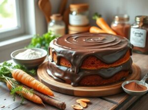 Receita de Bolo de Cenoura Low Carb com Cobertura de Chocolate