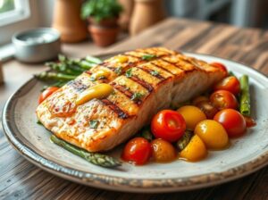 Receita de Salmão Grelhado Low Carb com Molho de Mostarda Delicado